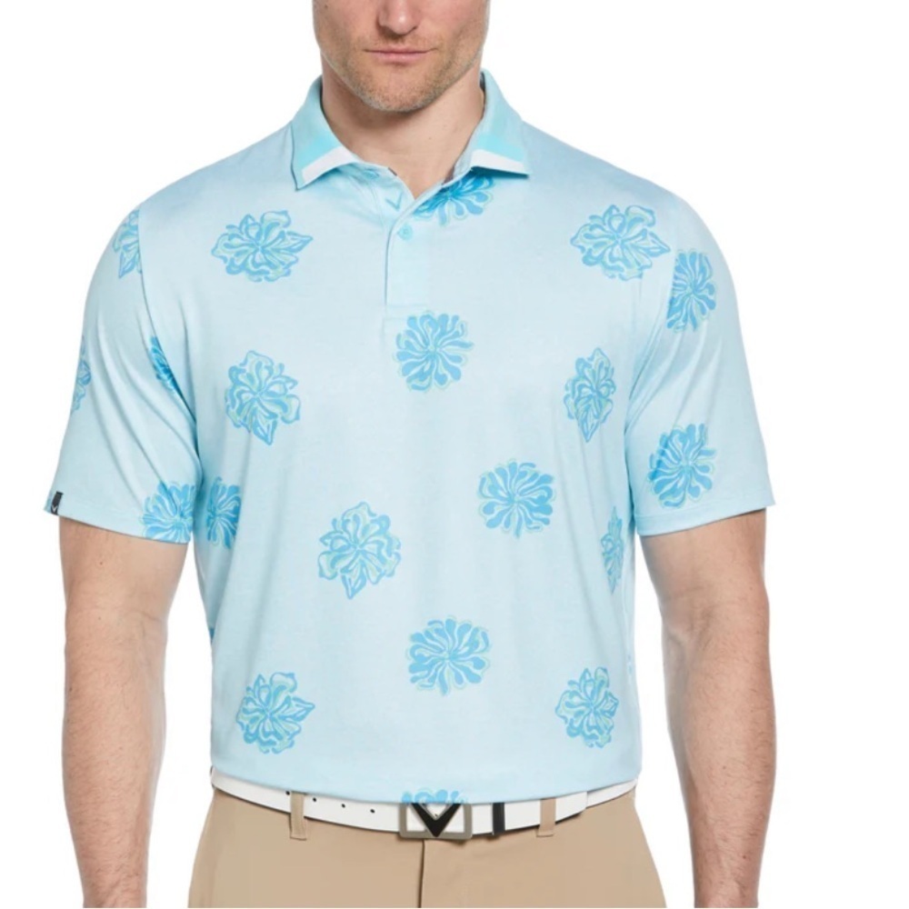Callaway Mens Bunker Floral Print Polo